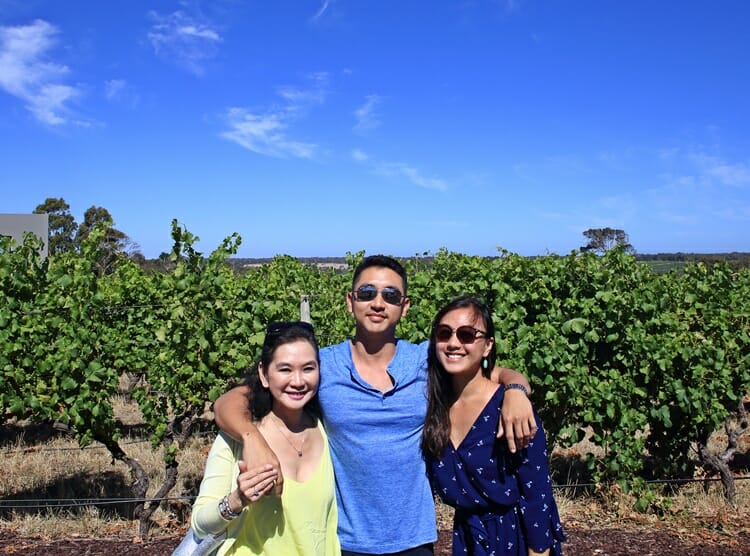 Family photo at Amelia Park in the Margaret River wine region