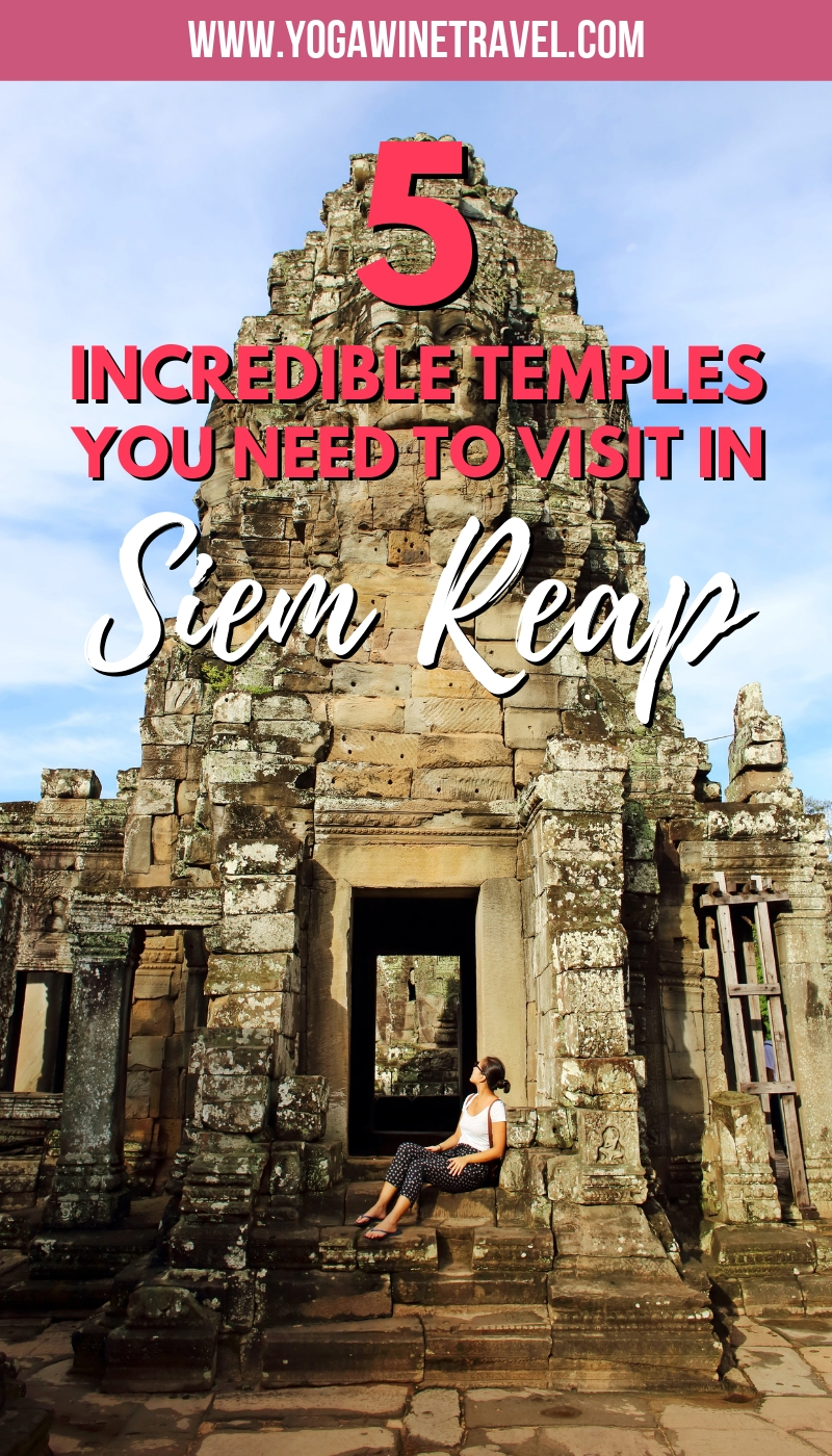Temple in Angkor Siem Reap Cambodia with text overlay