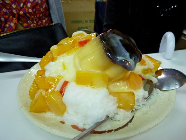 Mango shaved ice in Taiwan