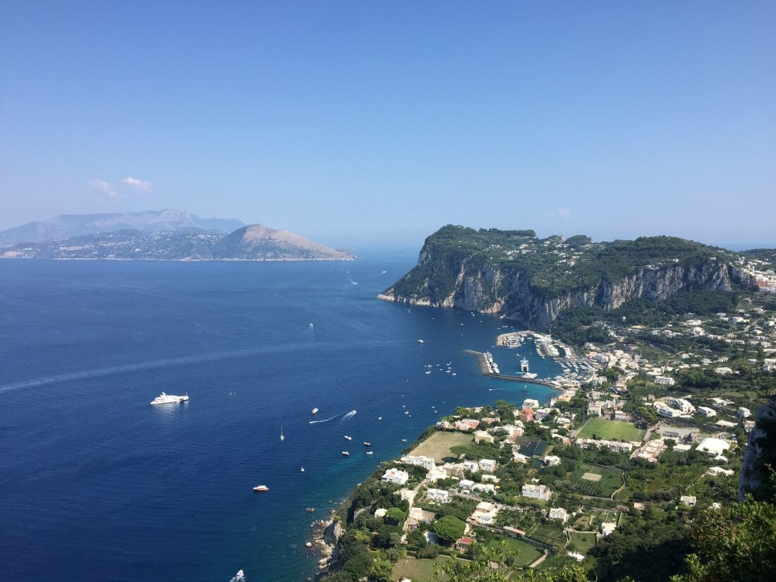 View of Capri Island in Italy