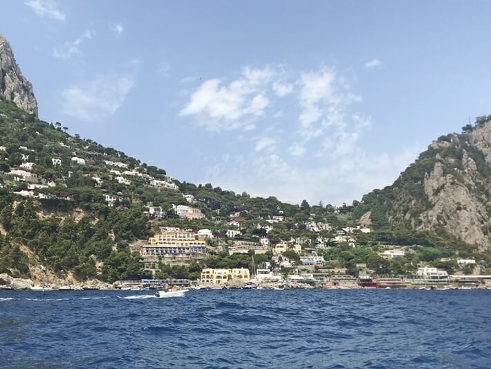 View of Capri from the ferry