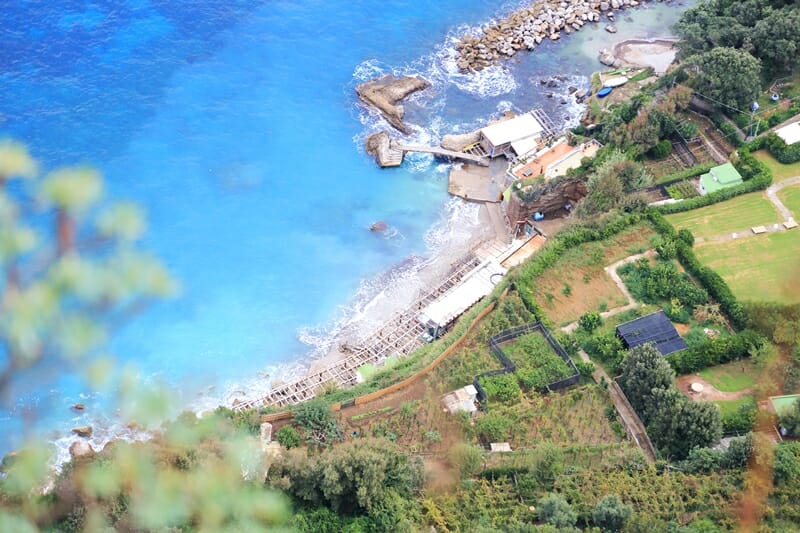 Capri coastline in Italy