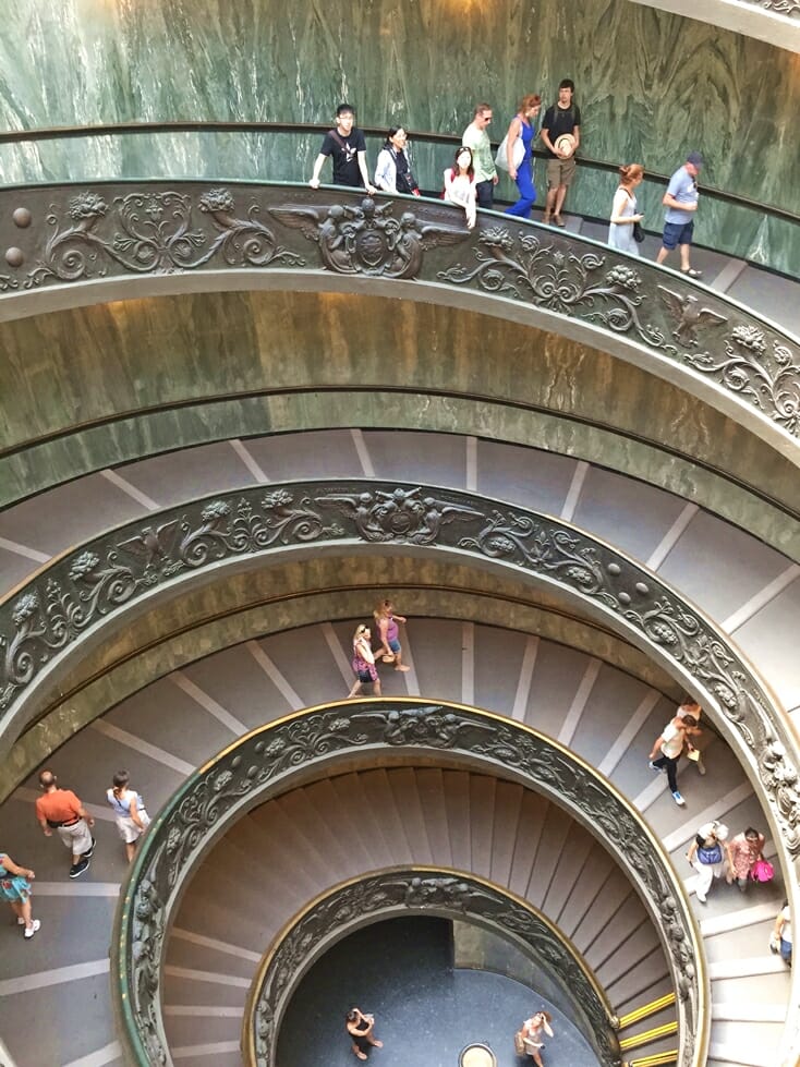 Spiral staircase at the Vatican Museum