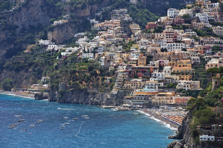 Positano, Amalfio pakrantėje Italijoje