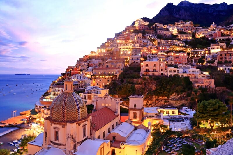 Positano vaizdas iš viešbučio „Le Sireneuse“