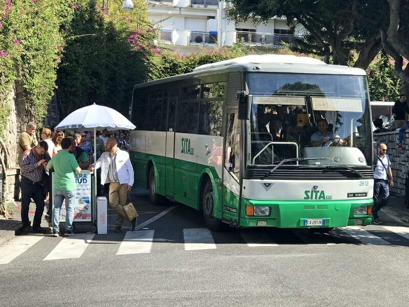 SITA bus in the Amalfi Coast