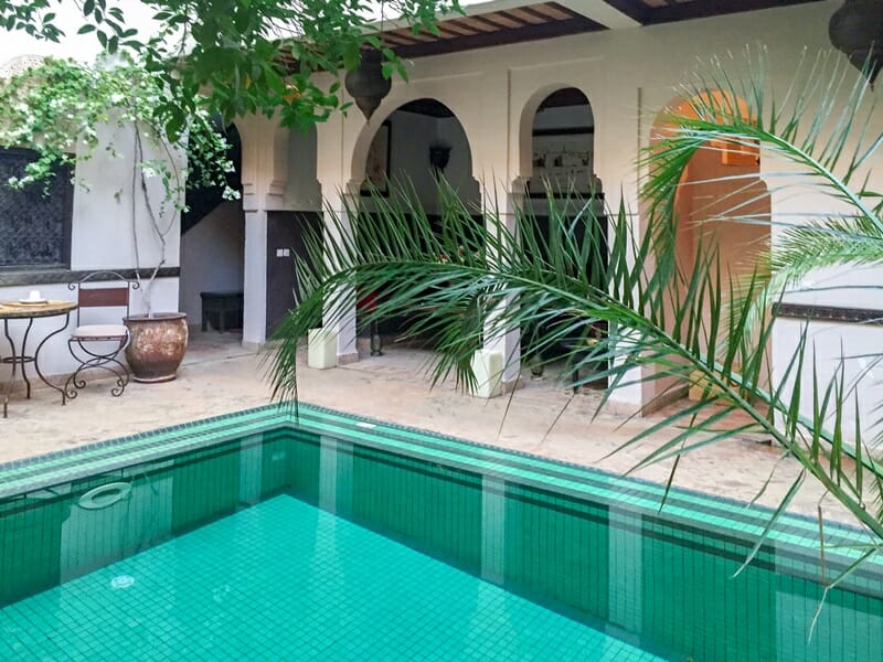 Pool at Riad Palmier in Marrakech Morocco