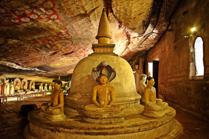 Dambulla Cave Temples in Central Sri Lanka