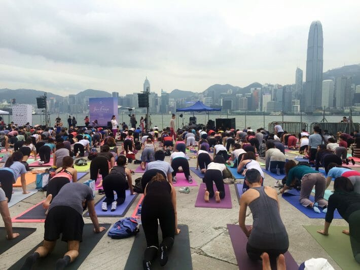 Yoga event in Hong Kong
