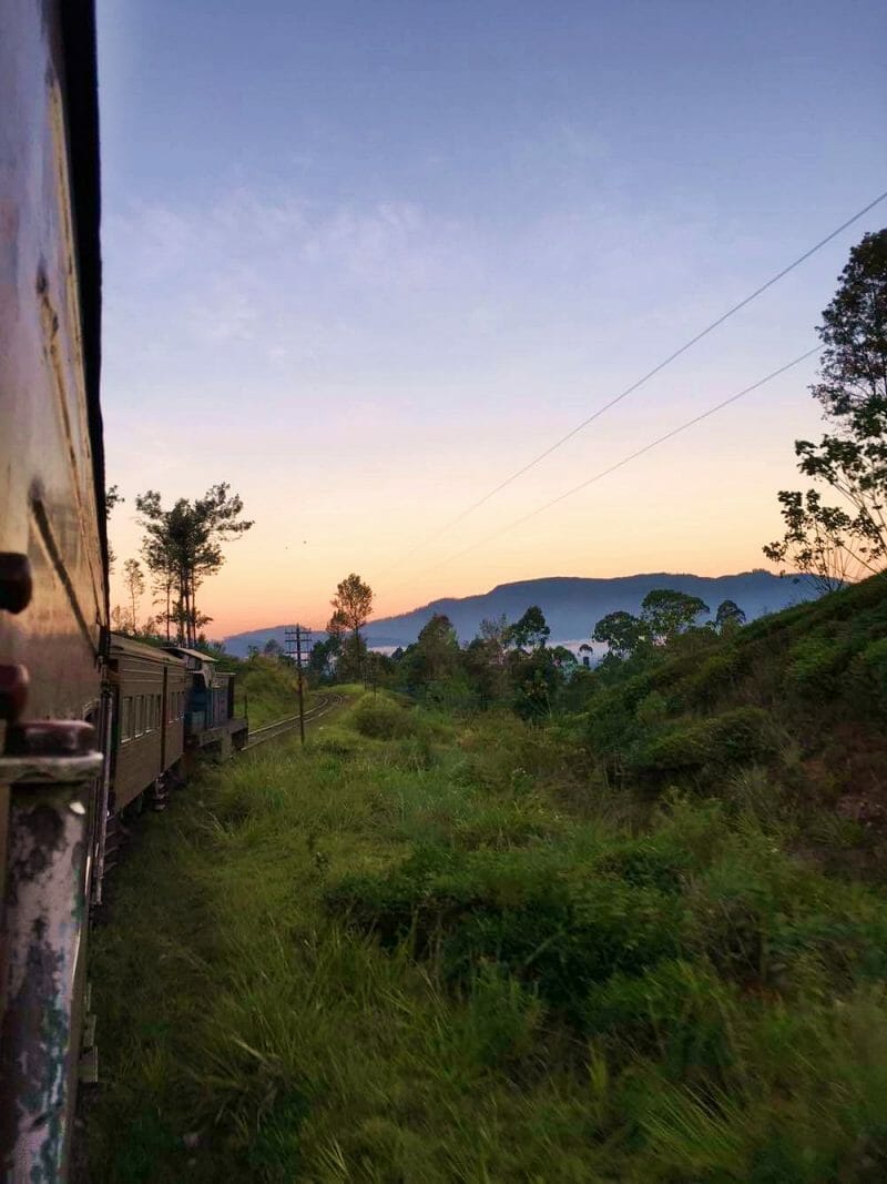 Train travel through Sri Lanka