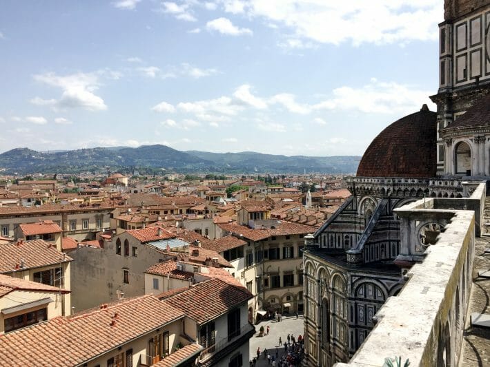 Florencijos Italijos Duomo šiaurinė terasa