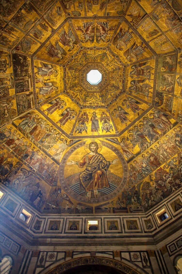 Mosaic ceiling at Baptistery of San Giovanni in Florence