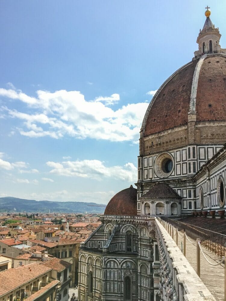North Terrace of the Duomo in Florence Italy