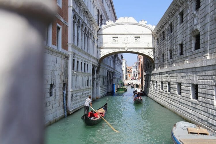 Atodūsių tiltas Venecijoje Italijoje