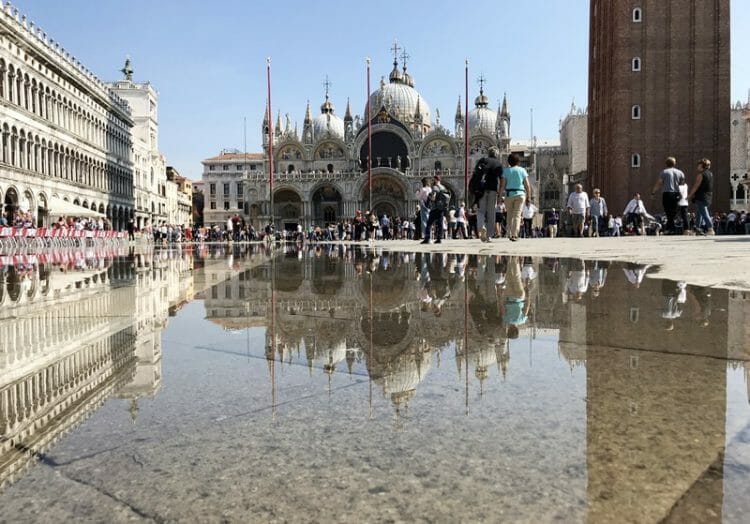 Flooding in Venice Italy
