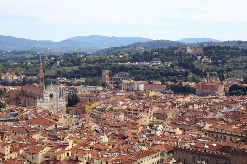 View of Florence from the Duomo in Florence