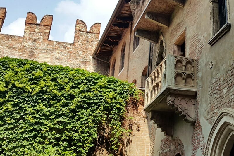 „Casa Giulietta“ balkonas Veronoje, Italijoje