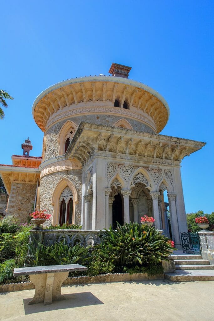Monserrate Palace exterior in Sintra Portugal