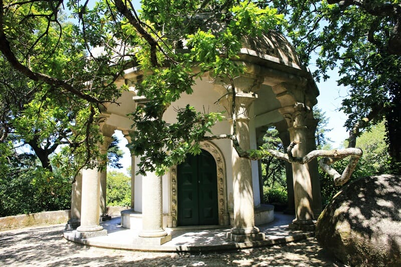 Rotunda in Pena Gardens in Sintra Portugal