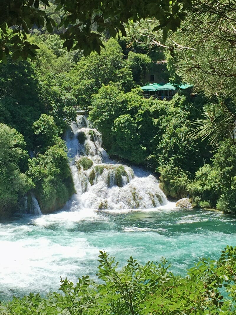 Waterfall at Krka National Park near Split in Croatia