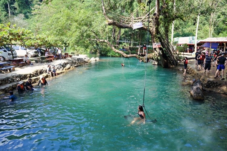 Blue Lagoon 1 in Vang Vieng Laos Blue Lagoon 1 in Vang Vieng Laos