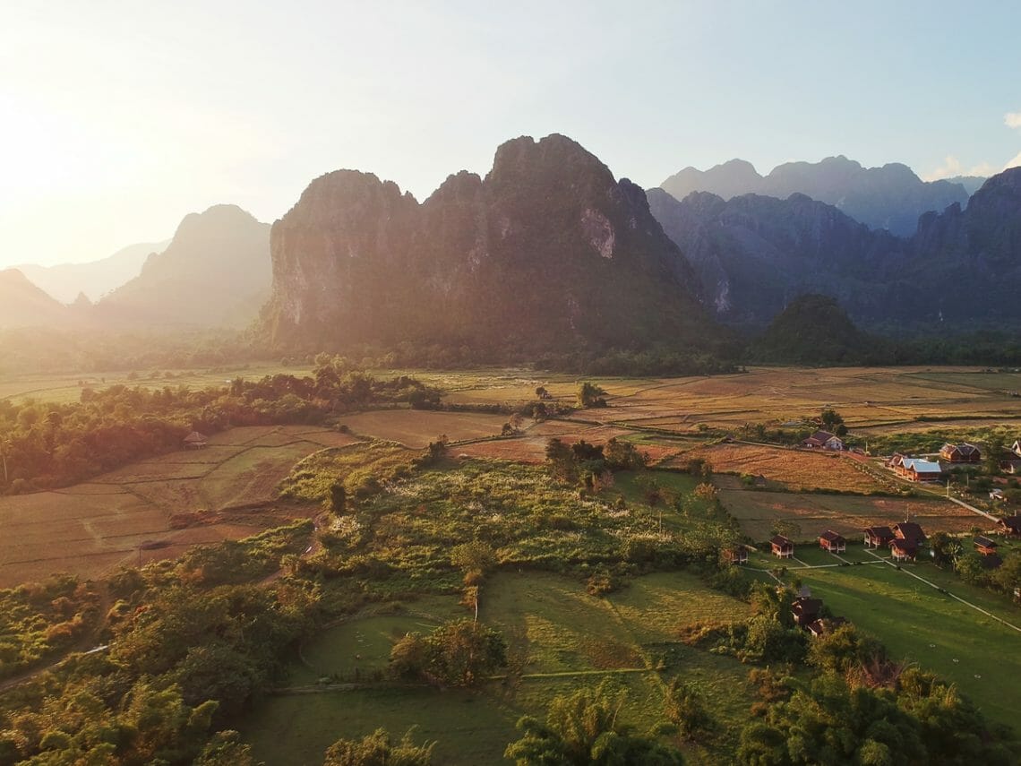 Vang Vieng landscape in Laos