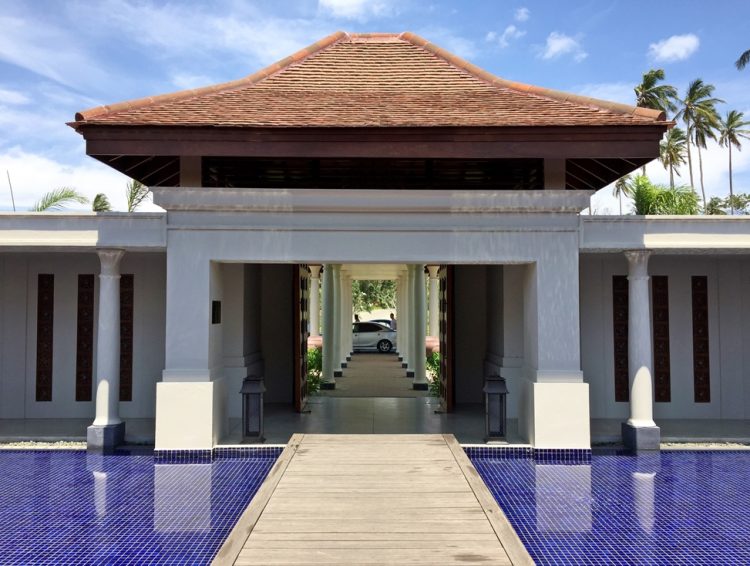 Entryway to Anantara Peace Haven Tangalle Resort in Sri Lanka