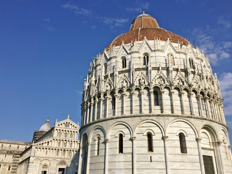Baptistery of Pisa in Italy