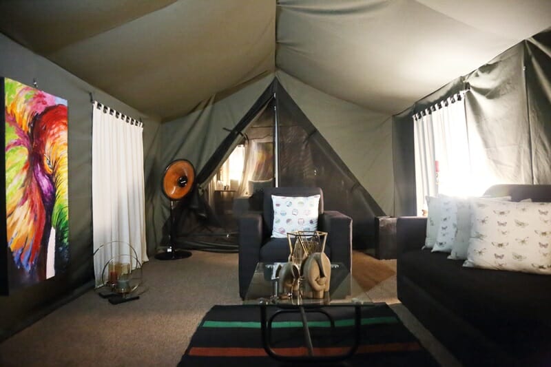 Mahoora Tented Camp Yala in Sri Lanka living room