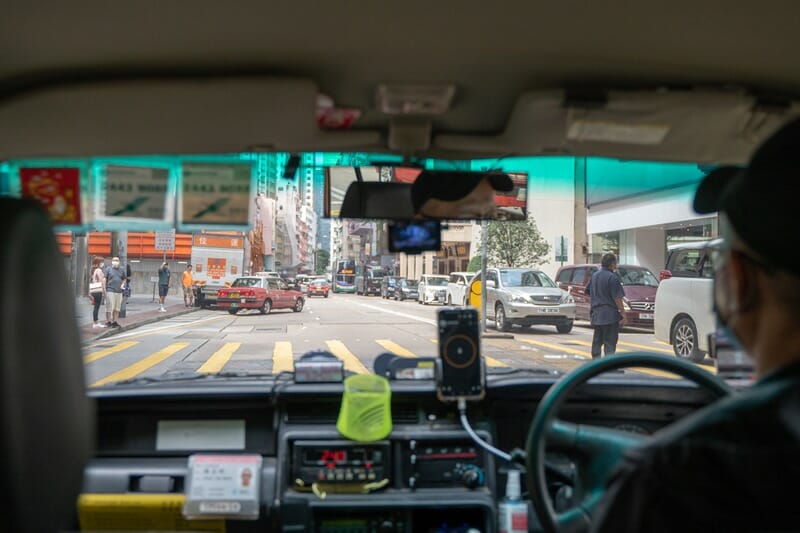 View from a Hong Kong taxi