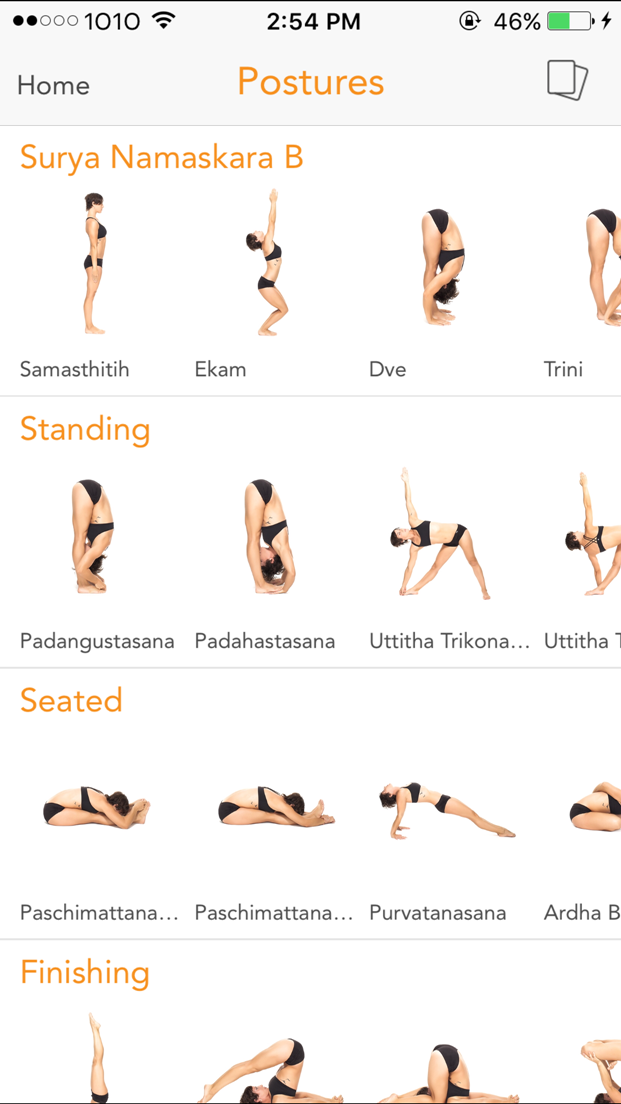 Ashtanga Yoga app screenshot