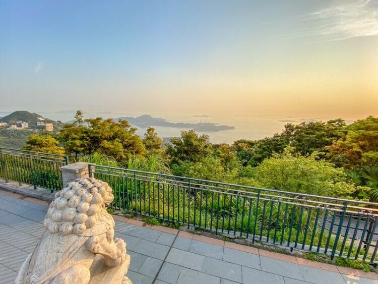 View from Victoria Peak Gardens in Hong Kong