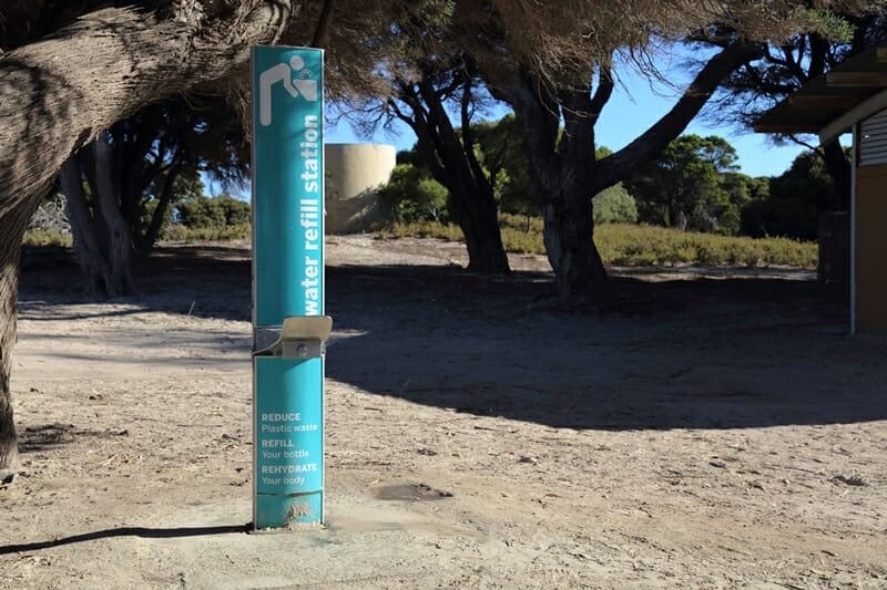 Water refilling station on Rottnest Island in Western Australia