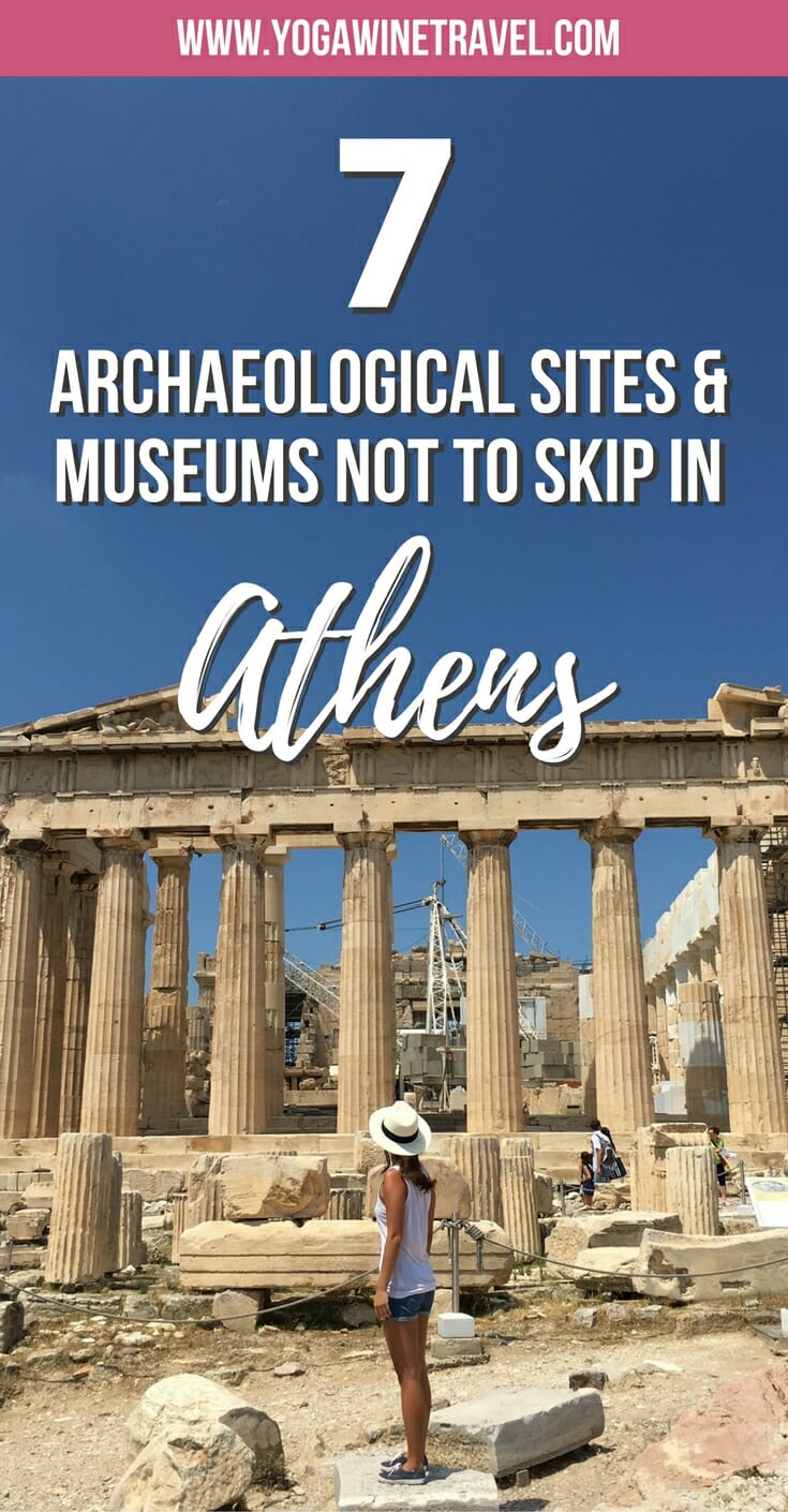 Woman standing at the Acropolis in Athens with text overlay