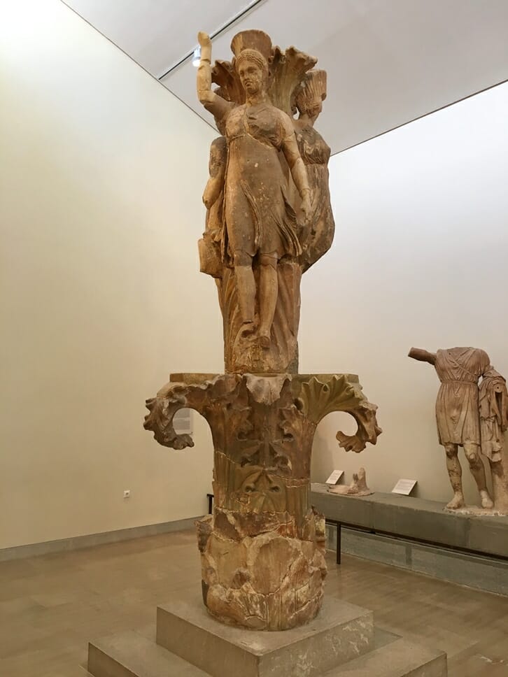 Dancers of Delphi Statue in Greece
