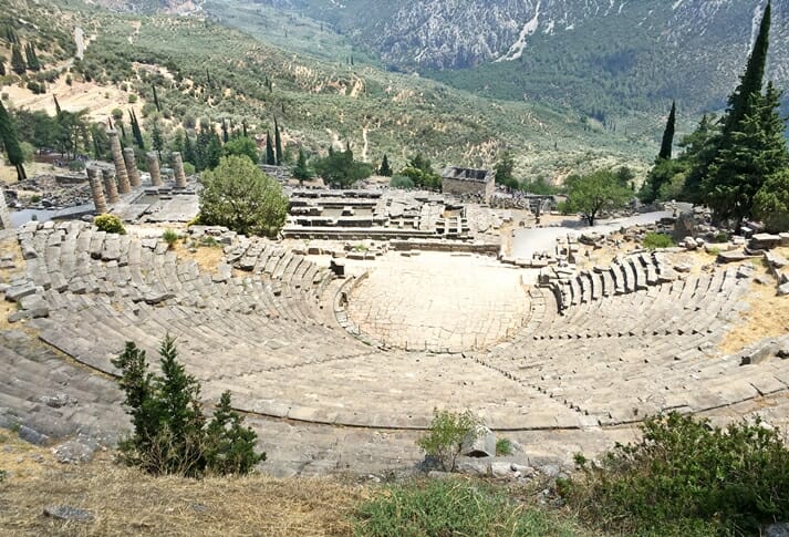 The theatre of Delphi in Greece
