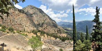View of Delphi in Greece