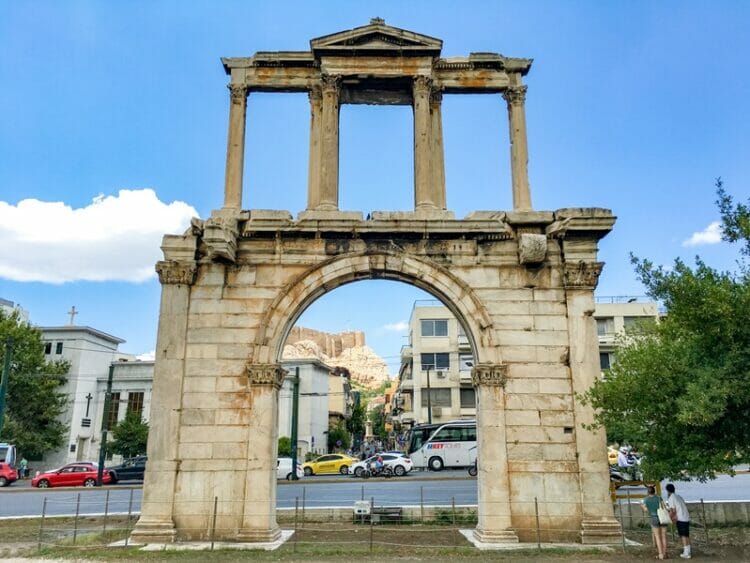 Hadrian's Arch in Athens Greece