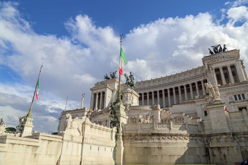 Victor Emmanuel II National Monument in Rome Italy