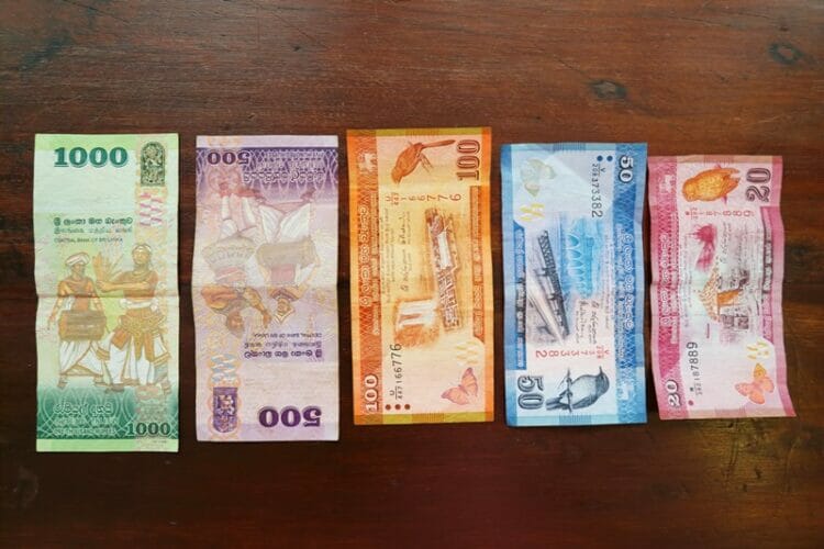 Sri Lankan currency notes