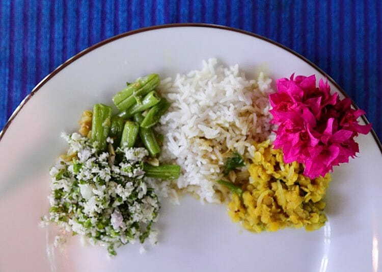 Sri Lankan rice and curry