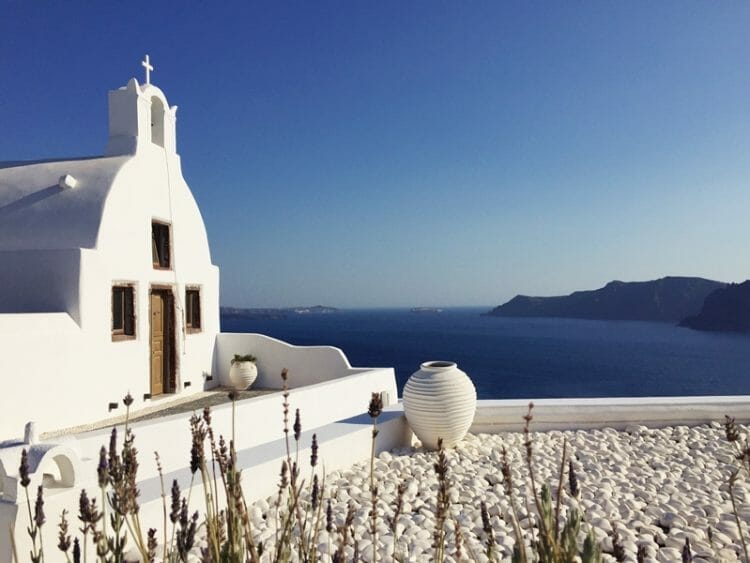 Churches in Santorini Greece