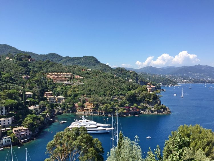 Superyachts in bay of Portofino Italy