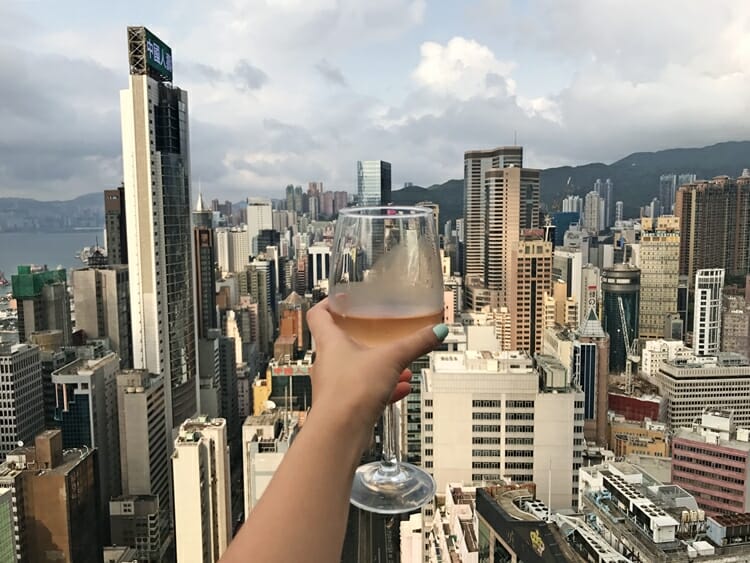 Rooftop bar in Hong Kong