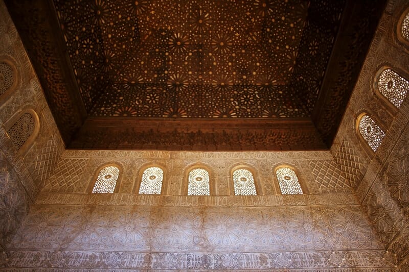 Nasrid Palaces in Alhambra Granada in Spain