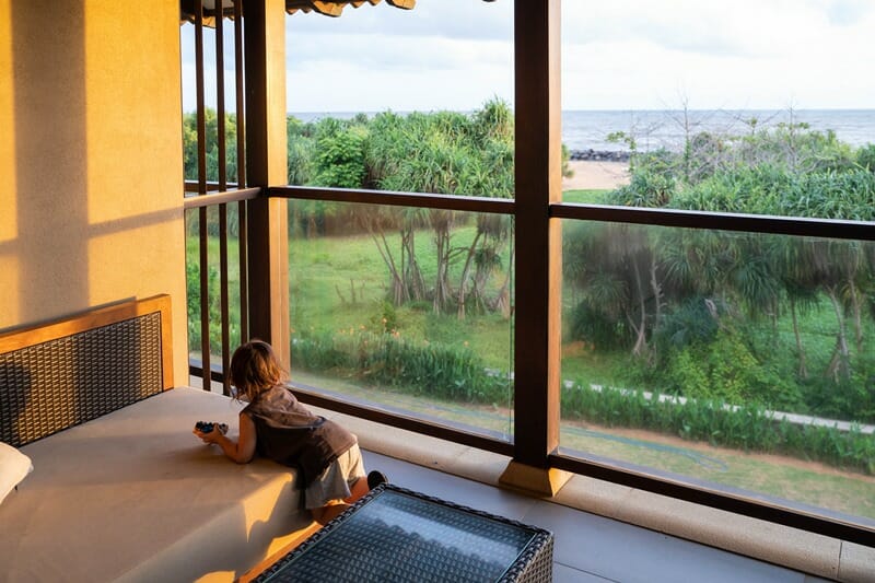 Ocean view room balcony at Anantara Kalutara