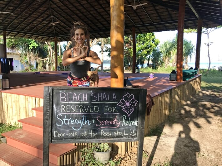 Beach Yoga shala in Sri Lanka