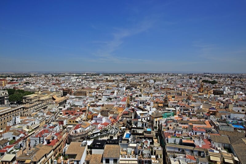 View from Torre Giralda Seville Spain