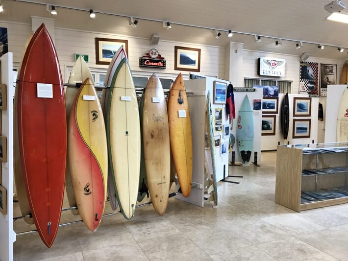 Surf gallery at the Aravina Estate in the Margaret River region in Western Australia