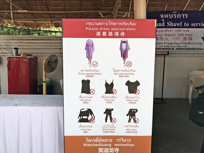 Chiang Mai Temple Dress Code